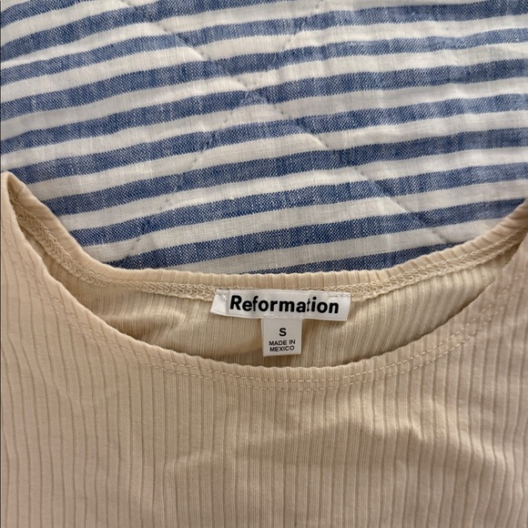 Reformation Beige Ribbed Top - Picture 2 of 2